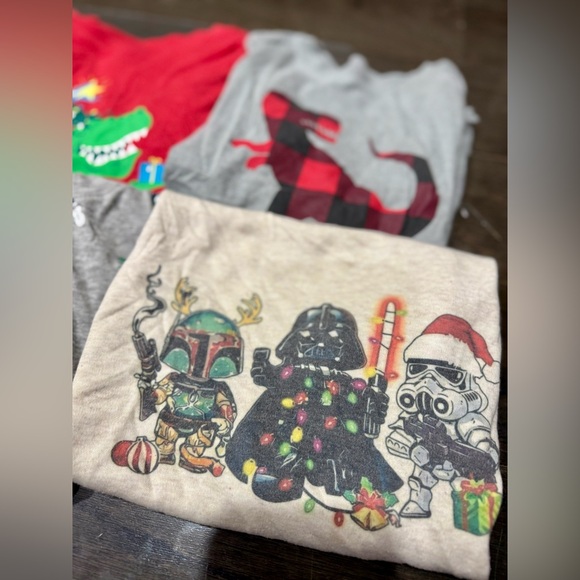 5T Toddler Boy Christmas Holiday Long Sleeve T-shirt Lot - Picture 4 of 6
